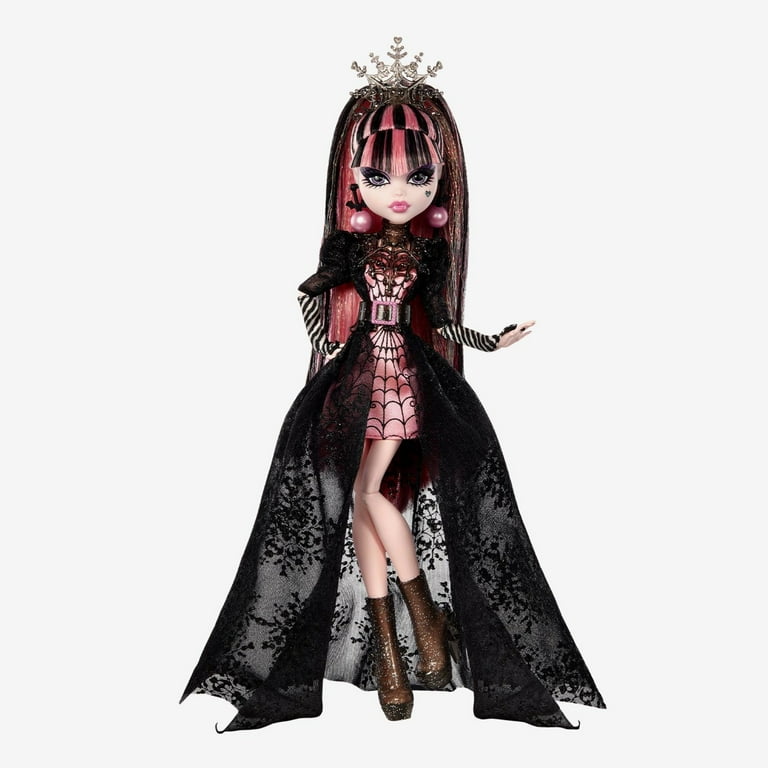 Monster High Howliday Draculaura Doll, Collectible Winter Edition, Pink & Black Gown Monster High Howliday Draculaura Doll, Collectible Winter Edition, Pink & Black Gown