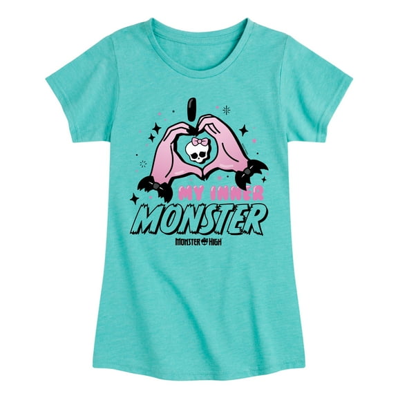 Monster High - I Heart My Inner Monster - Toddler And Youth Girls Fitted Short Sleeve Tee