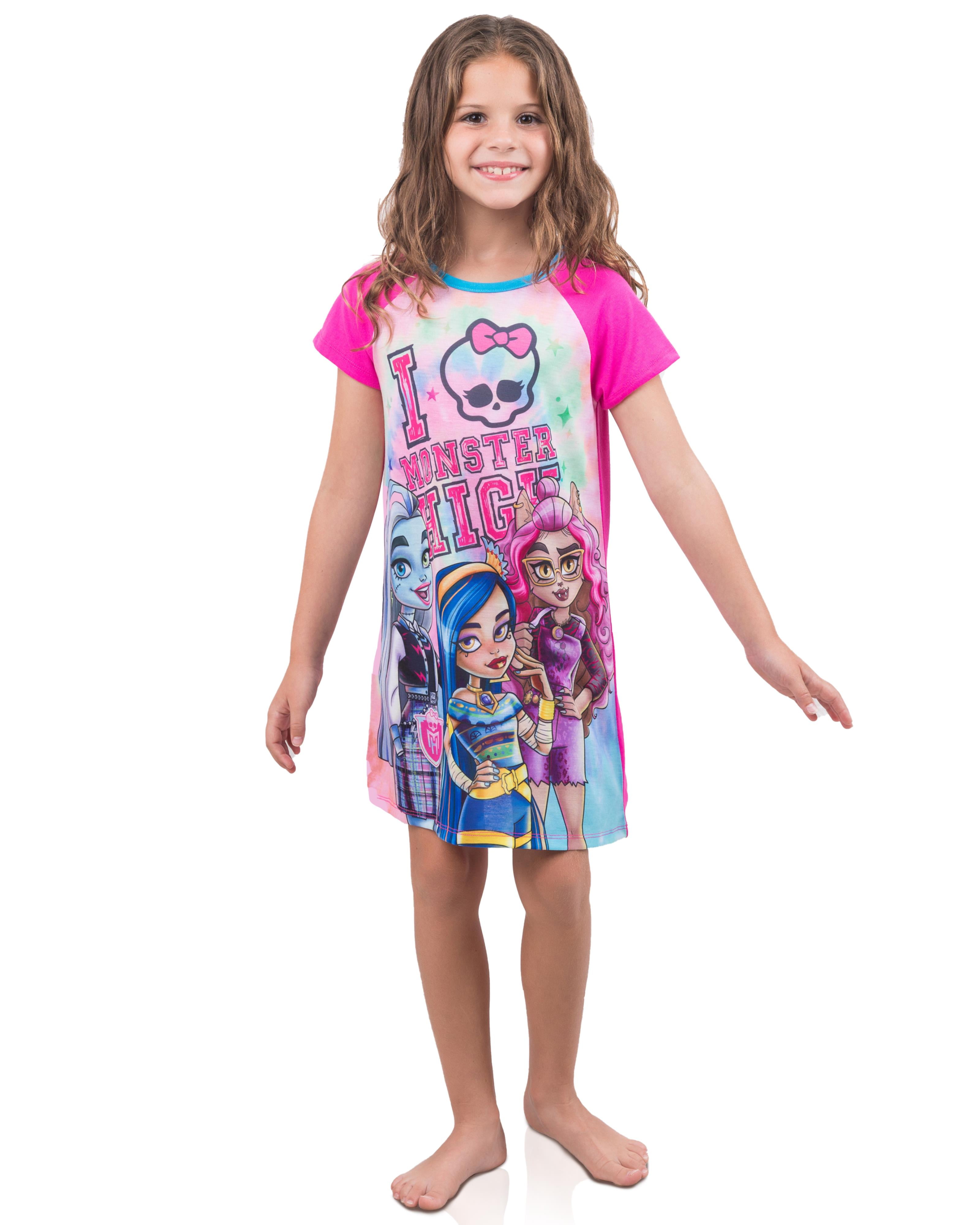 Monster High I Love MH Girls Nightgown Loungewear Size 10