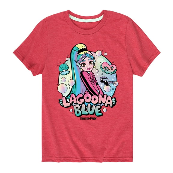 Monster High - Lagoona Blue Bubbles - Toddler And Youth Short Sleeve Graphic T-Shirt