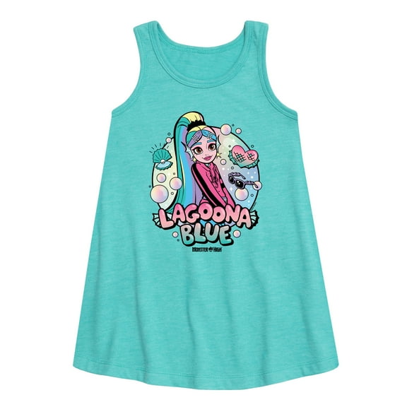 Monster High - Lagoona Blue Bubbles - Toddler and Youth Girls A-line Dress