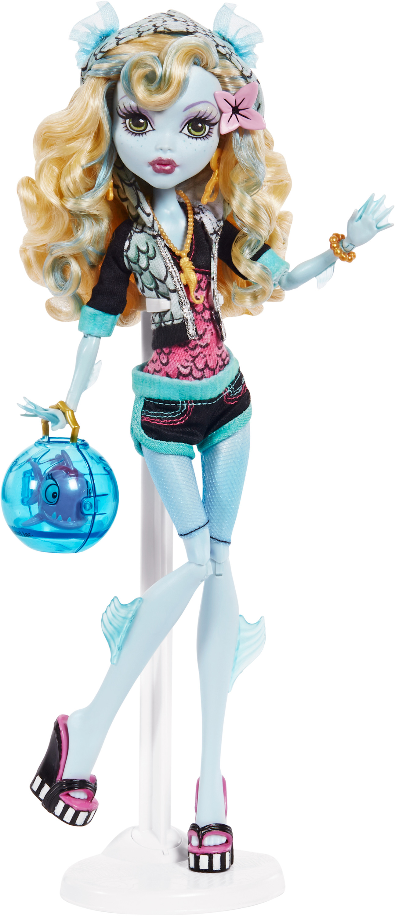 Monster High Lagoona Blue Doll, Collectible Reproduction in Original Look with Diary & Doll Stand - image 1 of 6