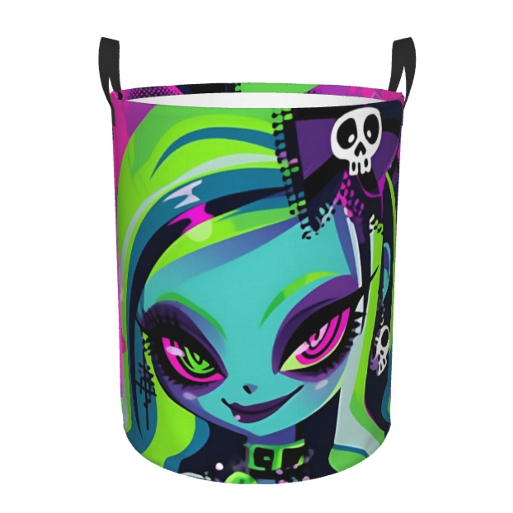 Quirky Monster Striped Storage Basket