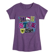 Monster High - Letters Girls Fitted Short Sleeve Graphic T-Shirt