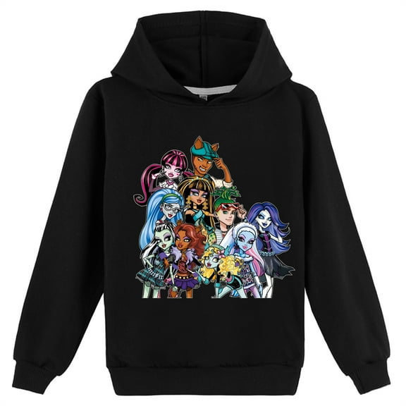 Monster High Long Sleeve Casual Lightweight Hoodies Pullover Sweatshirts Hooded for Teen(8-16 Years)