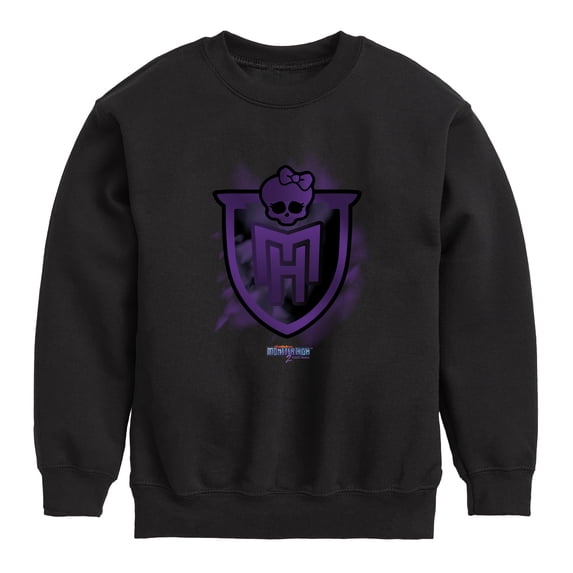 Mattel - MH Spooky Crest Graphic Long Sleeve Fleece Sweatshirt
