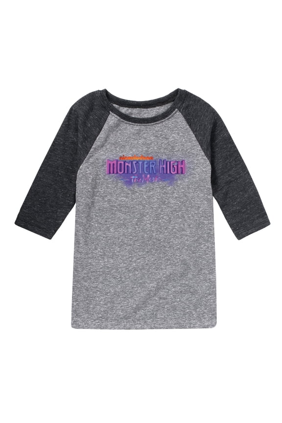 Monster High - MH The Movie Logo - Toddler & Youth Raglan Graphic T-Shirt