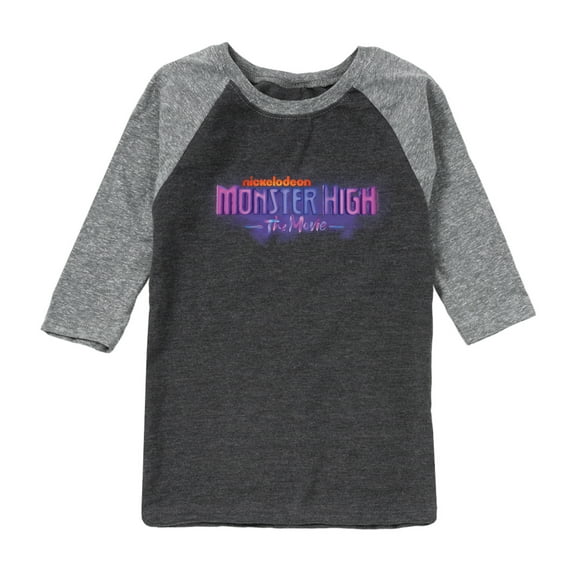 Monster High - MH The Movie Logo - Toddler & Youth Raglan Graphic T-Shirt