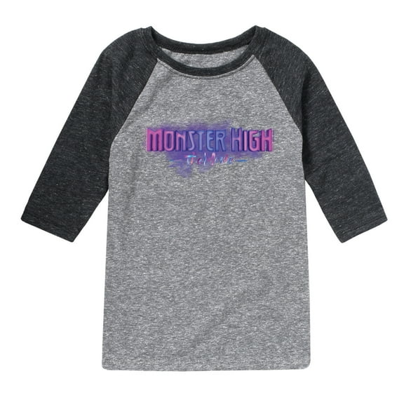 Monster High - MH The Movie Logo - Toddler & Youth Raglan Graphic T-Shirt
