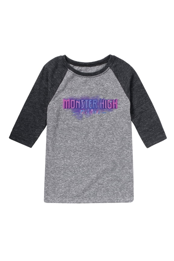 Monster High - MH The Movie Logo - Toddler & Youth Raglan Graphic T-Shirt