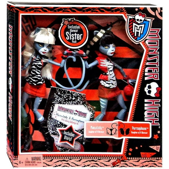 Monster High Meowlody & Purrsephone Doll 2-Pack