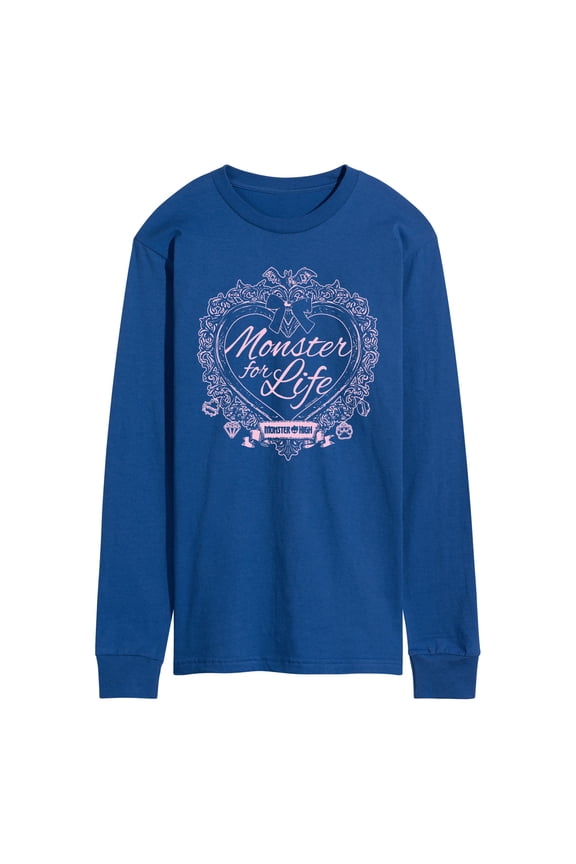- Monster For Life Coquette - Men's Long Sleeve Graphic T-Shirt