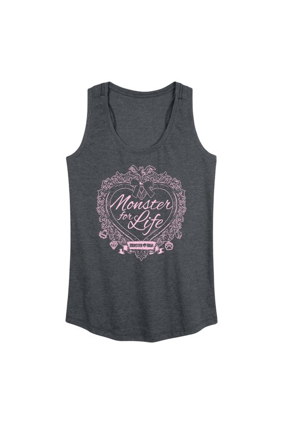 - Monster For Life Coquette - Women's Racerback Graphic Tank
