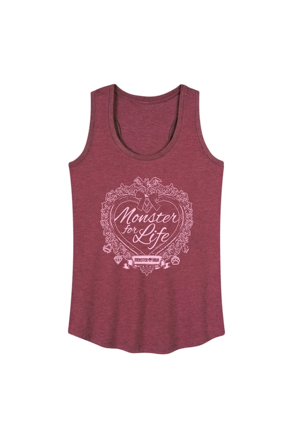 - Monster For Life Coquette - Women's Racerback Graphic Tank