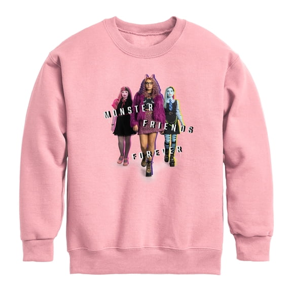 Monster High - Monster Friends Forever - Toddler And Youth Crewneck Fleece Sweatshirt