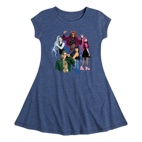 Monster High - Monster High 2 Girl Crew - Toddler & Youth Girls Flare Dress