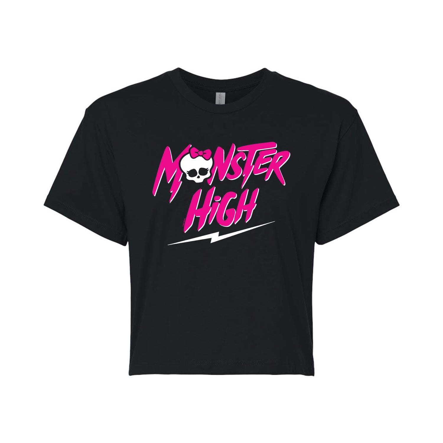Monster High - Monster High Lightning - Juniors Cropped Cotton Blend T-Shirt
