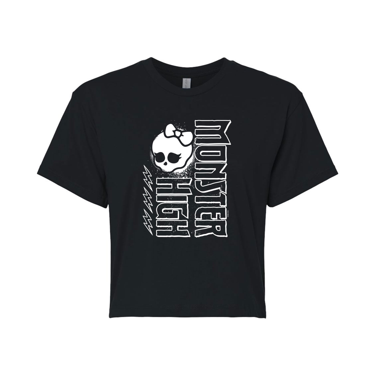 Monster High - Monster High Splatter - Juniors Cropped Cotton Blend T-Shirt