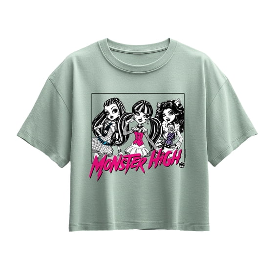 Monster High - Monster High Trio Frame Short Sleeve Boxy Graphic T-Shirt
