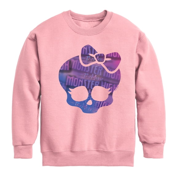 Monster High - Monster Skull & Bow - Toddler & Youth Crewneck Fleece Sweatshirt