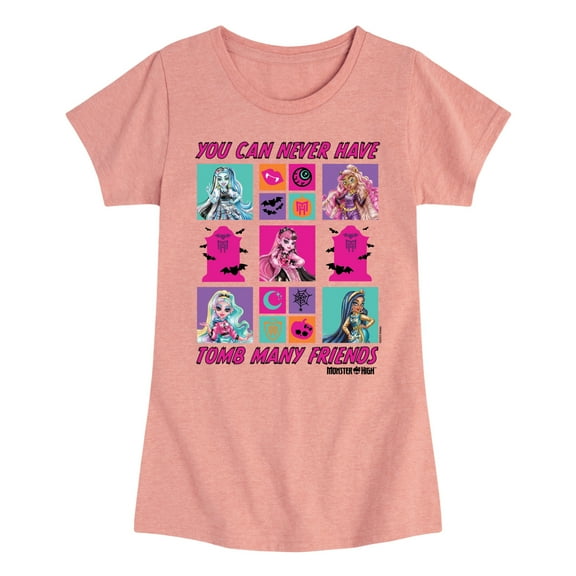 Monster High - Never Have Tomb Many Friends - Toddler & Youth Girls Short Sleeve T-Shirt