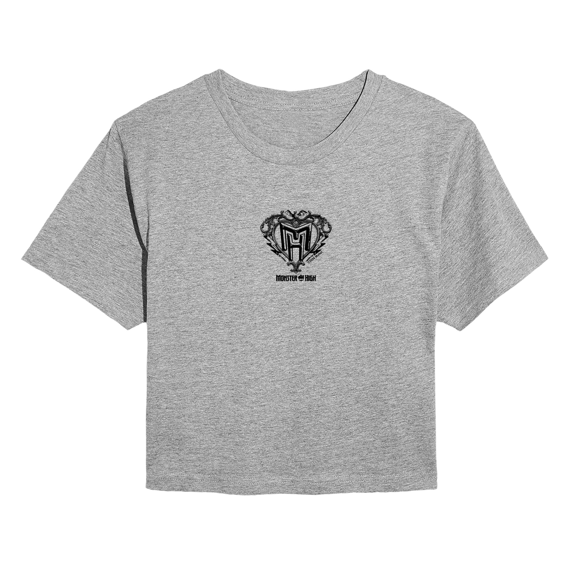 Monster High - Ornate Heart - Juniors Cropped Graphic T-Shirt
