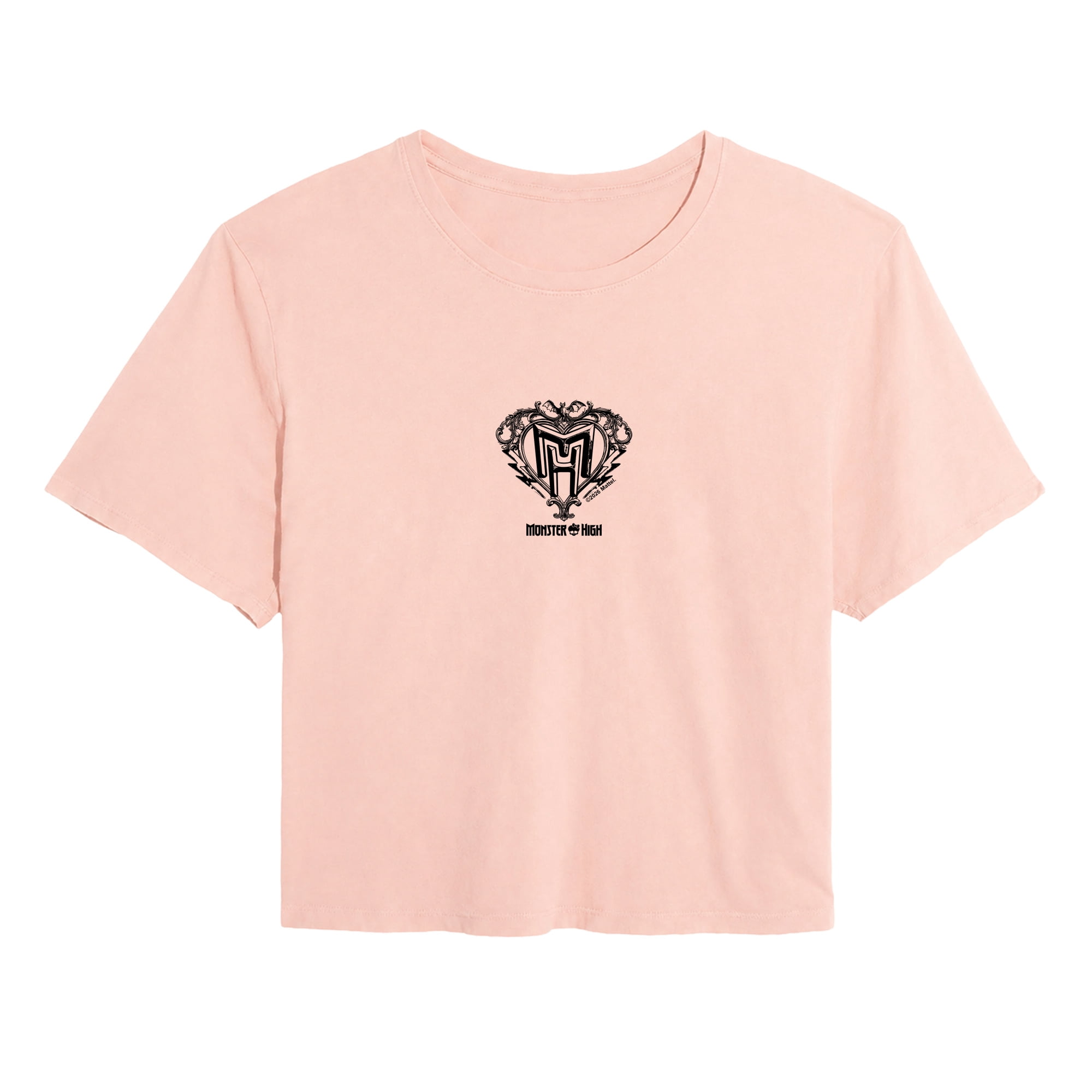 Monster High - Ornate Heart - Juniors Cropped Graphic T-Shirt