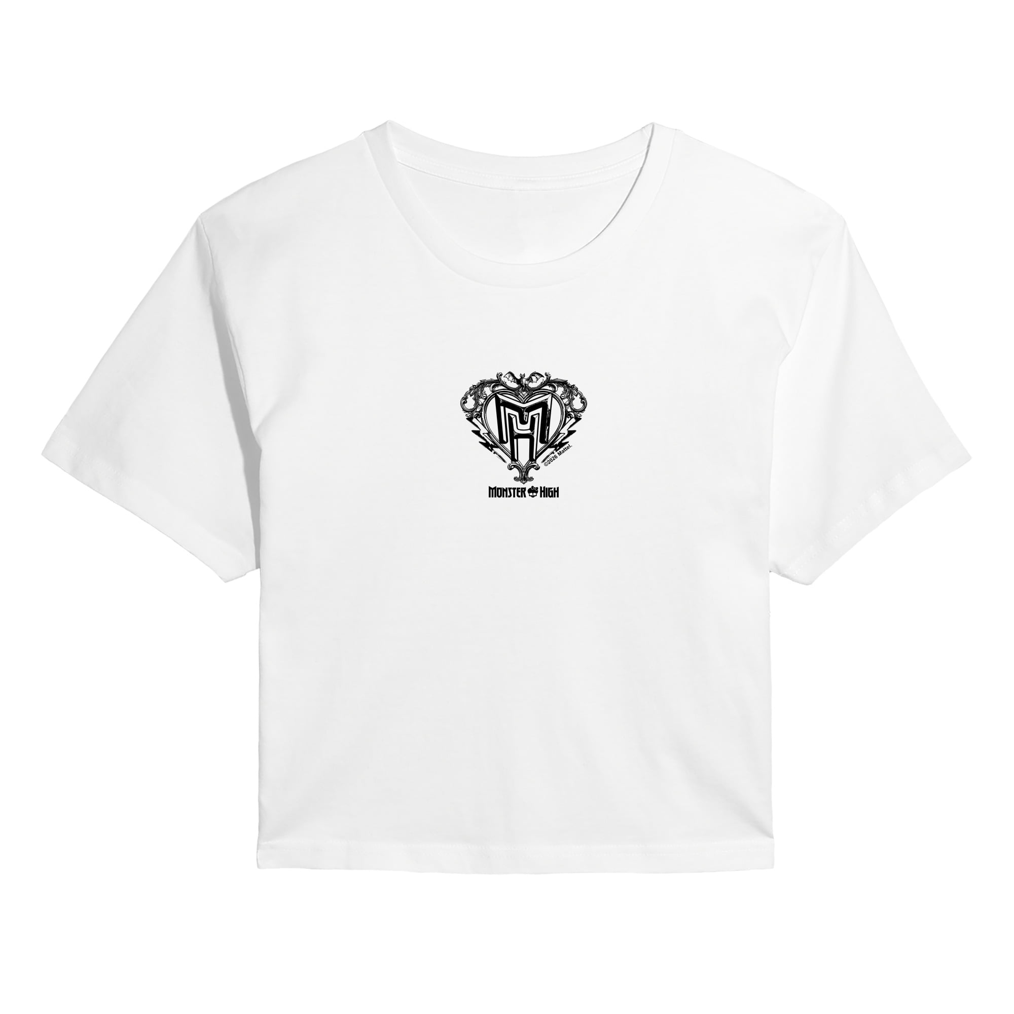 Monster High - Ornate Heart - Juniors Cropped Graphic T-Shirt