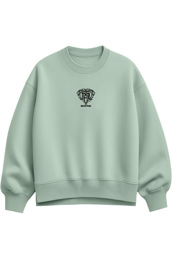 - Ornate Heart - Women's Oversized Fleece Crew Sweatshirt