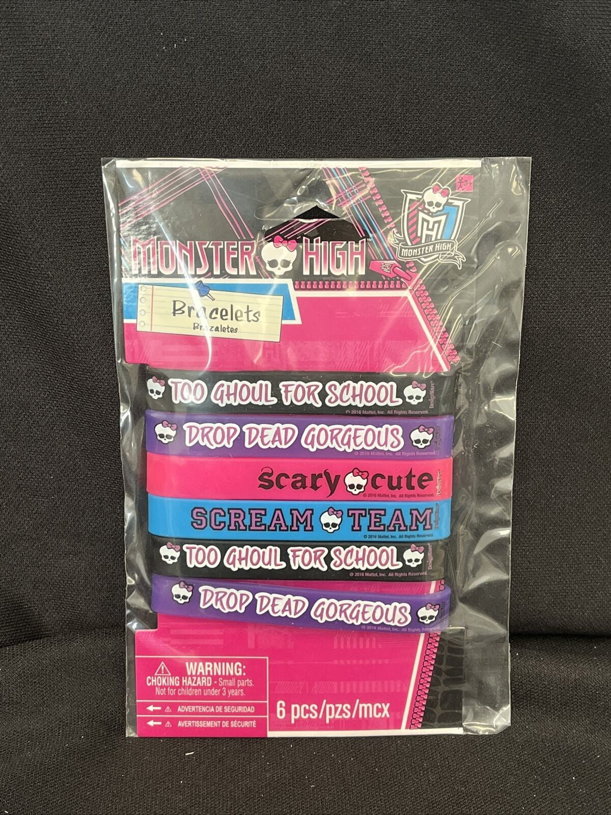 Monster High Party Favor Rubber Bracelets, 4ct
