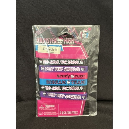 Monster High Party Favor Rubber Bracelets, 4ct