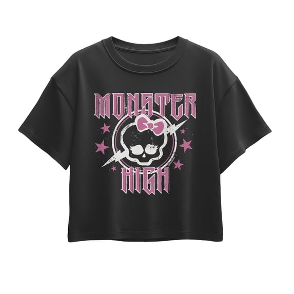 Monster High - Pink Skull - Youth Girls Boxy T-Shirt