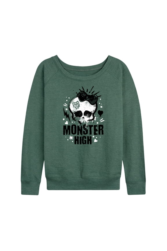 - Skullette Punk Logo - Women's Lightweight French Terry Long Sleeve Shirt