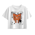 thumbnail image 1 of Monster High - Spooky Logo Alumni Girls' Short Sleeve Boxy Graphic T-Shirt, 1 of 4
