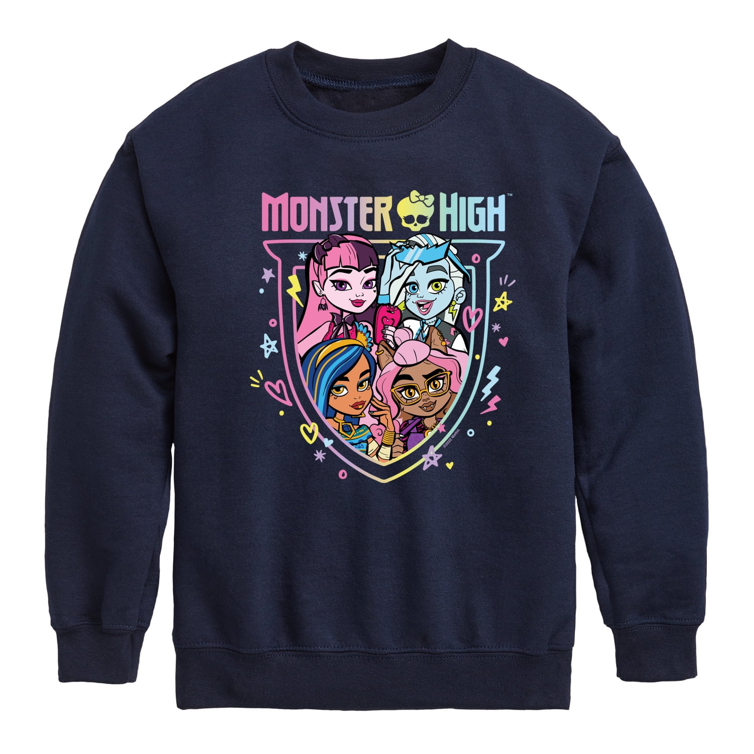 Monster High Student - Toddler And Youth Crewneck Fleece Sweatshirt ...