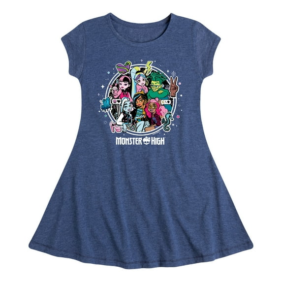 Monster High Students - Toddler And Youth Girls Fit And Flare Dress