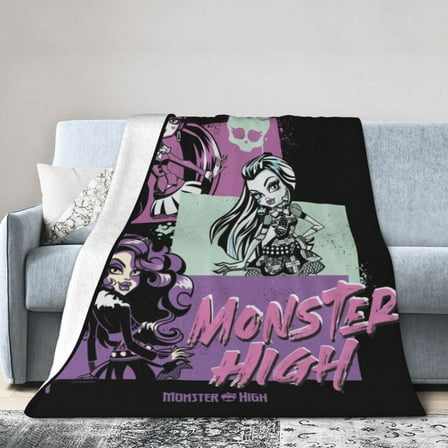 Monster High Throw Blanket Kids Plush Blanket Ultra-Soft Micro Flannel Fleece Blanket for Bedding Sofa Travel 30"x40"
