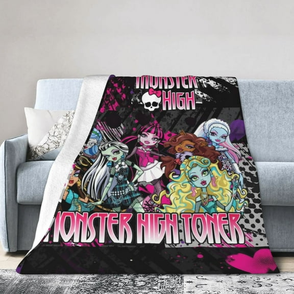 Monster High Throw Blanket Kids Plush Blanket Ultra-Soft Micro Flannel Fleece Blanket for Bedding Sofa Travel 30"x40"