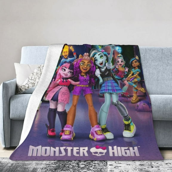 Monster High Throw Blanket Kids Plush Blanket Ultra-Soft Micro Flannel Fleece Blanket for Bedding Sofa Travel 30"x40"