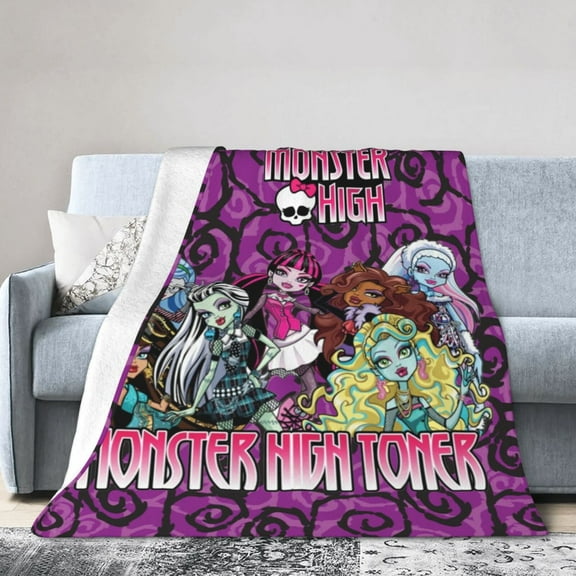 Monster High Throw Blanket Kids Plush Blanket Ultra-Soft Micro Flannel Fleece Blanket for Bedding Sofa Travel 30"x40"