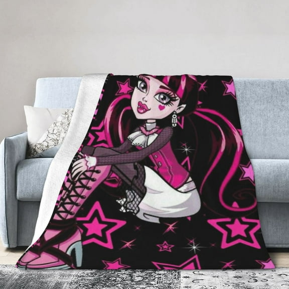 Monster High Throw Blanket Kids Plush Blanket Ultra-Soft Micro Flannel Fleece Blanket for Bedding Sofa Travel 30"x40"