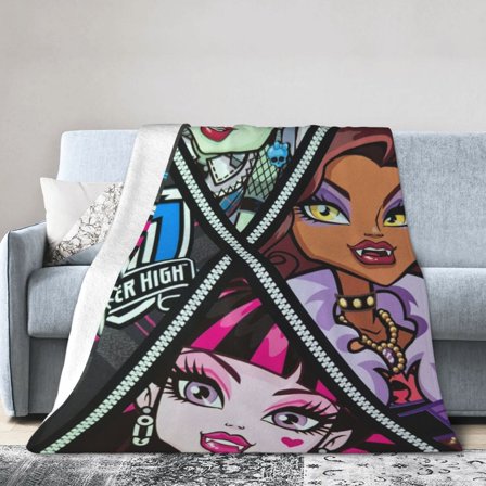 Monster High Throw Blanket Kids Plush Blanket Ultra-Soft Micro Flannel Fleece Blanket for Bedding Sofa Travel 30"x40"
