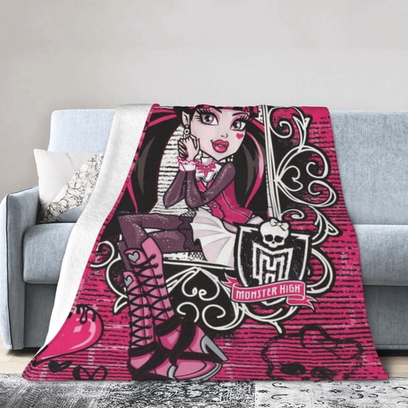 Monster High Throw Blanket Kids Plush Blanket Ultra-Soft Micro Flannel Fleece Blanket for Bedding Sofa Travel 30"x40"