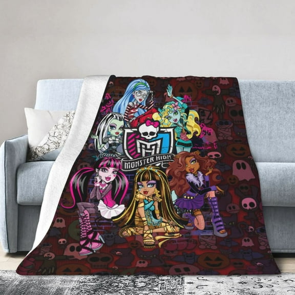 Monster High Throw Blanket Kids Plush Blanket Ultra-Soft Micro Flannel Fleece Blanket for Bedding Sofa Travel 30"x40"