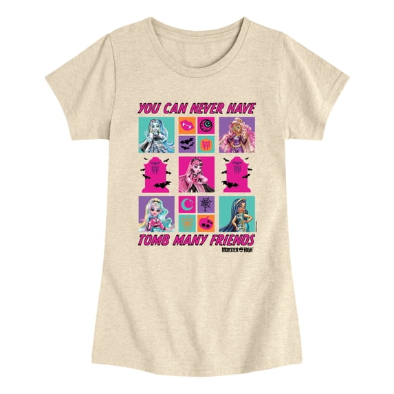 Monster High - Tomb Many Friends - Youth Girls Fitted Short Sleeve T-Shirt