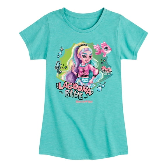 Monster High - Under The Water Lagoona Blue - Toddler & Youth Girls Short Sleeve T-Shirt