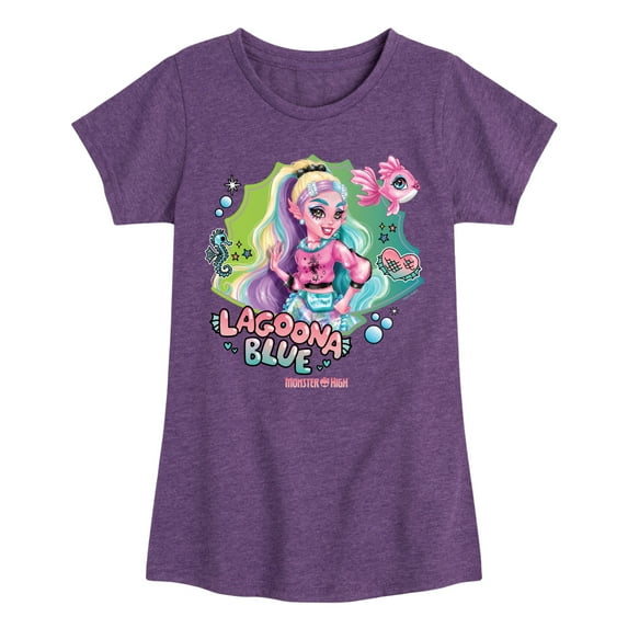 Monster High - Under The Water Lagoona Blue - Toddler & Youth Girls Short Sleeve T-Shirt