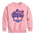 thumbnail image 1 of Monster High - Monster Skull & Bow - Toddler & Youth Crewneck Fleece Sweatshirt, 1 of 4