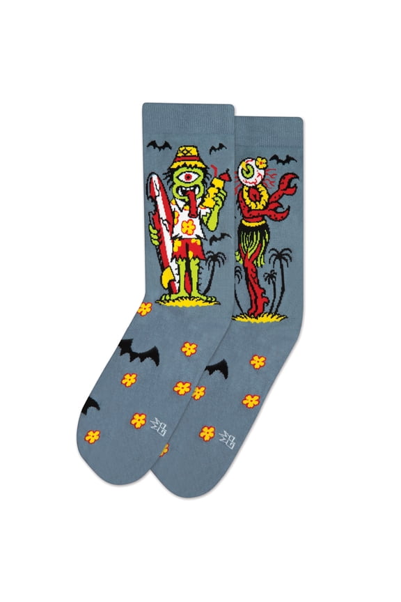 Monster Holiday, Women’s Novelty Fashion Dress Crew Socks (Made in the USA)