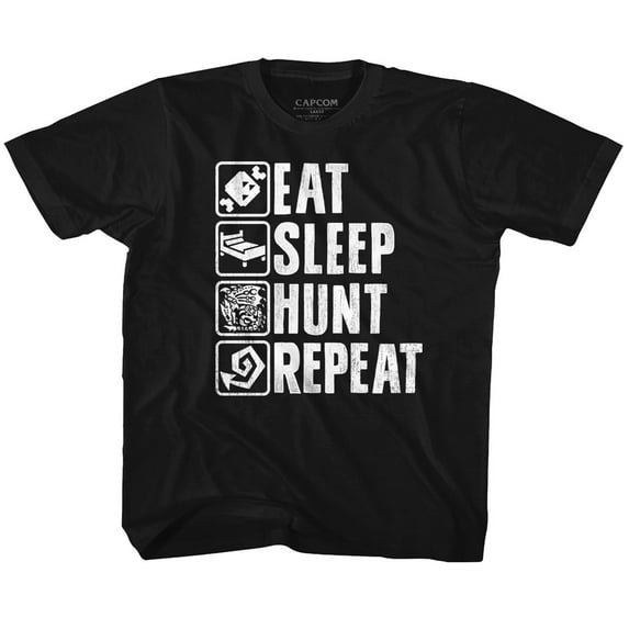 Monster Hunter Hunt Repeat Black Toddler T-Shirt